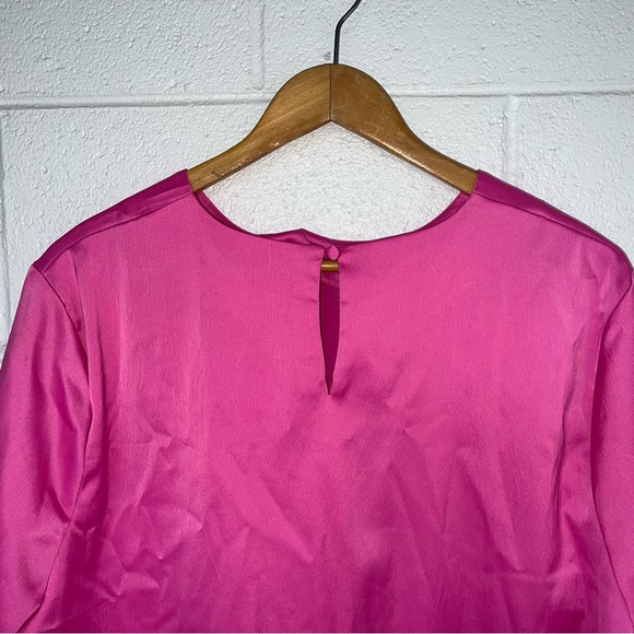 Nasty Gal Collection Barbie Pink Satin Top | Size US 14 - Picture 7 of 9